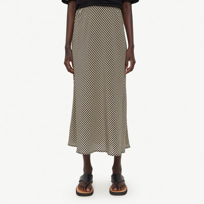 By Malene Birger Striped Bosha Silk Skirt