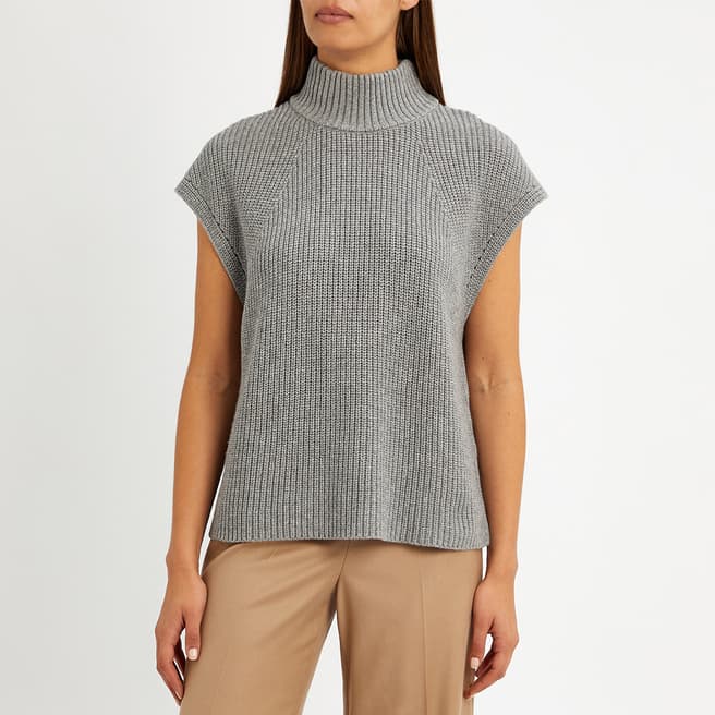 N°· Eleven Grey Cashmere Blend Sleeveless Knit Vest