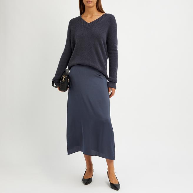 N°· Eleven Slate Cashmere V-Neck Jumper