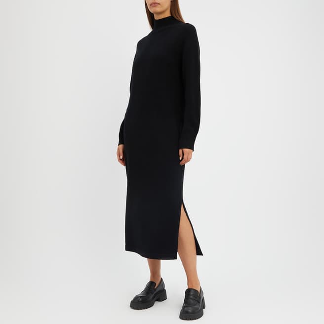 N°· Eleven Black Cashmere Blend Knitted Dress