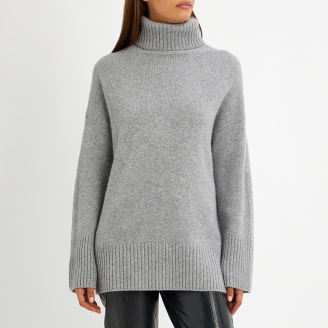 N°· Eleven Grey Cashmere Roll Neck Tunic
