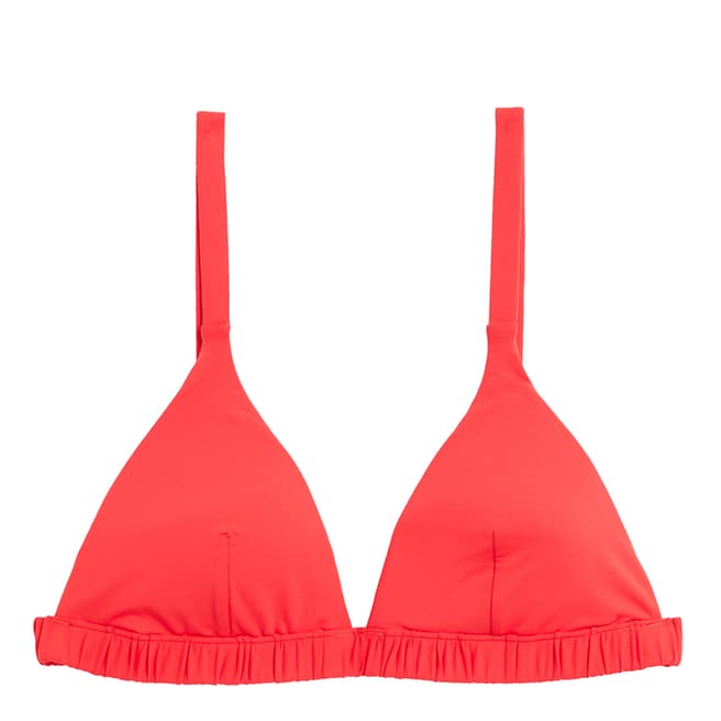 Seafolly Red Gathered Fixed Tri Bra