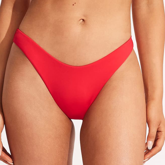 Seafolly Chilli Red High Cut Pants 
