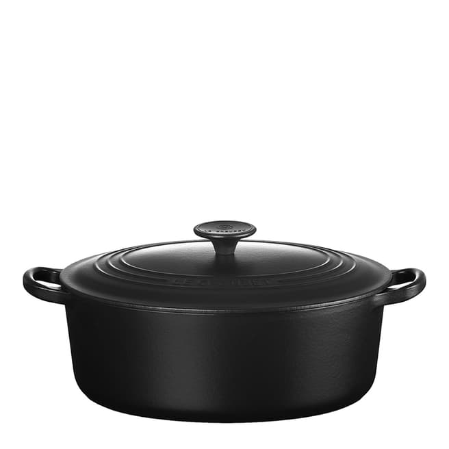 Le Creuset Satin Black Oval Casserle Dish, 27cm