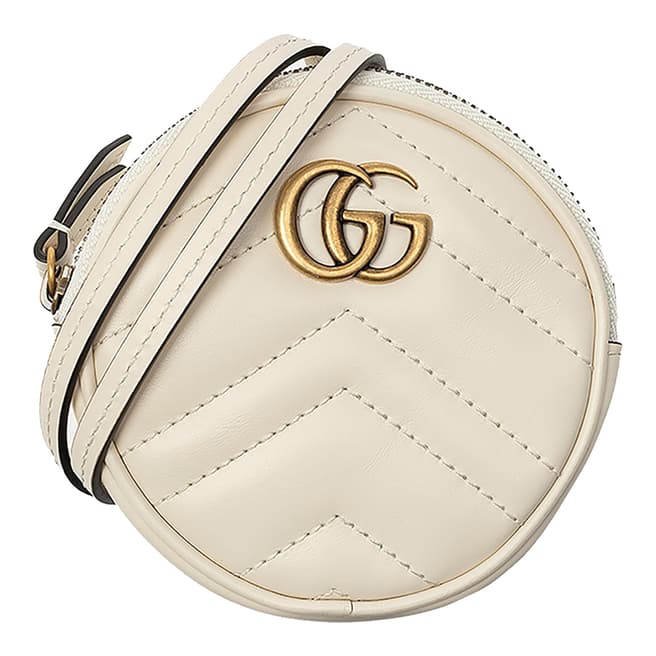Gucci Gucci Cream 'GG  Marmont' Quilted Shoulder Bag