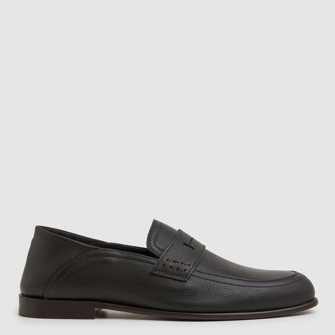 Hackett London Black Phil Leather Loafers