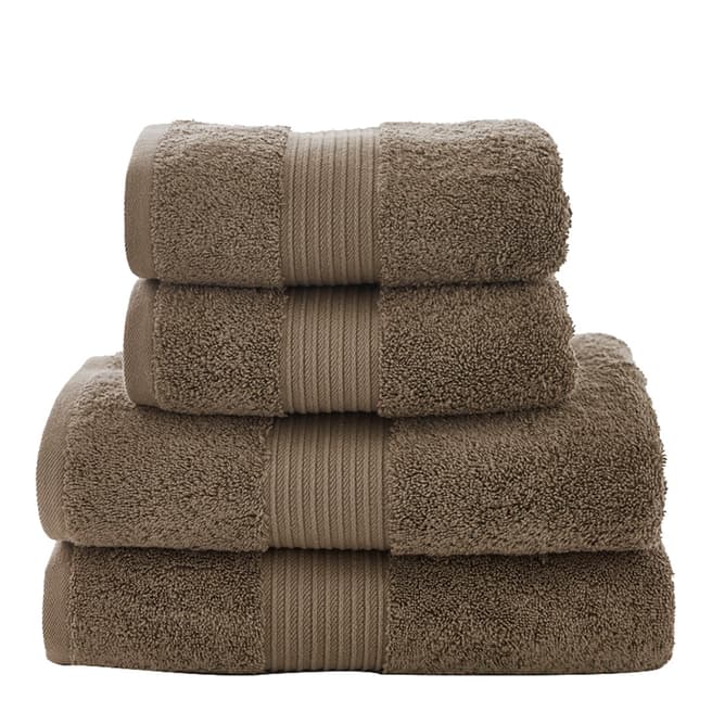 The Lyndon Company Bliss Pima 4 Piece Towels Bale, Walnut