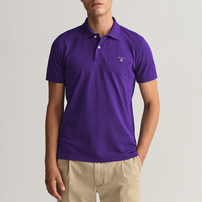 Gant Purple Cotton Polo Shirt