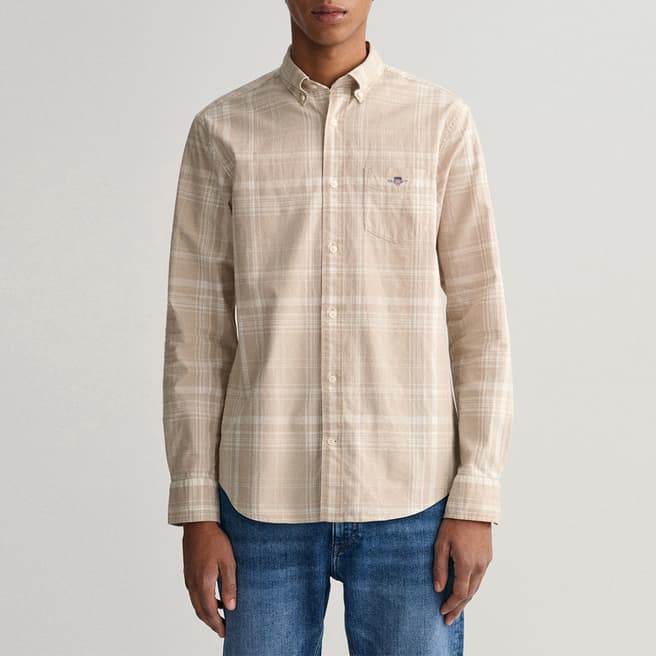 Gant Sand Check Linen Blend Shirt