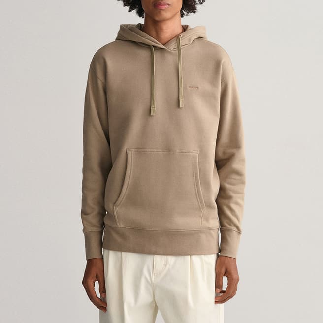 Gant Taupe Icon Cotton Hoodie