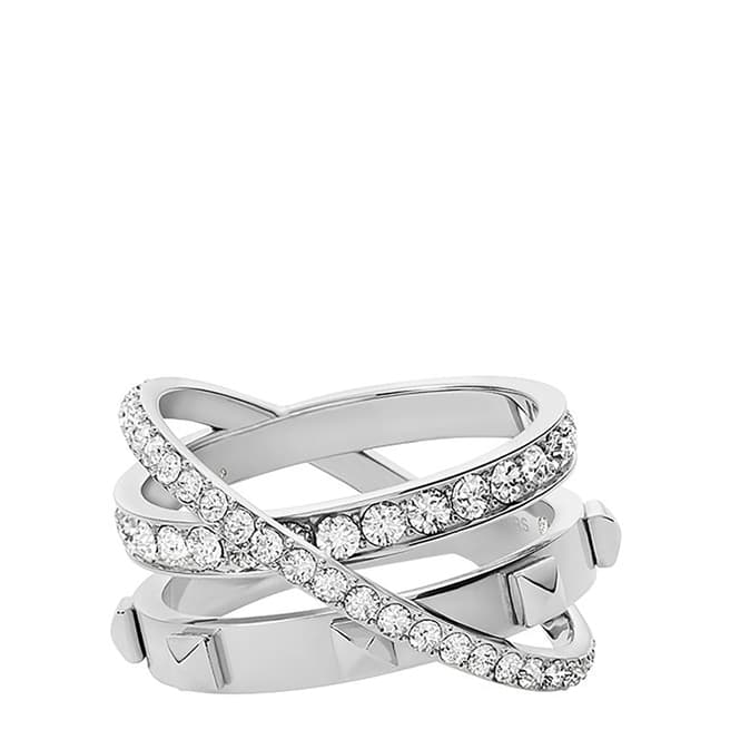 Michael Kors Silver Stainless Steel Prestack Ring