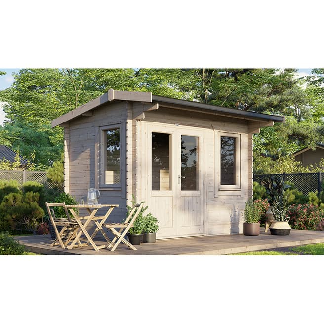 Power Sheds SAVE £660 12x8 Power Apex Log Cabin, Doors to the Left  -  28mm