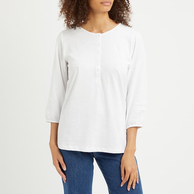 Crew Clothing White Relaxed Jersey Top