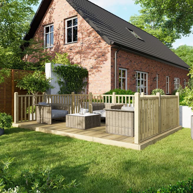 Power Sheds SAVE £164  - 10x16 Power Deck - Handrails on Three Sides