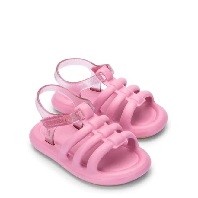 Melissa Mini Pink Freesherman Velcro Sandals