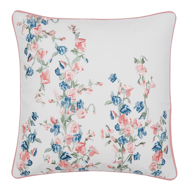 Laura Ashley Charlotte 45x45cm Feather Cushion, Coral Pink