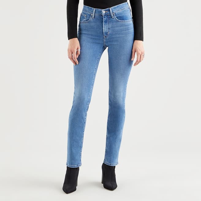 Levi's Blue 724™ High Rise Straight Stretch Jeans