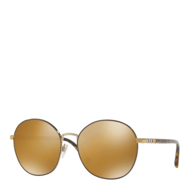 Burberry Women's Gold Burberry Sunglasses 56mm