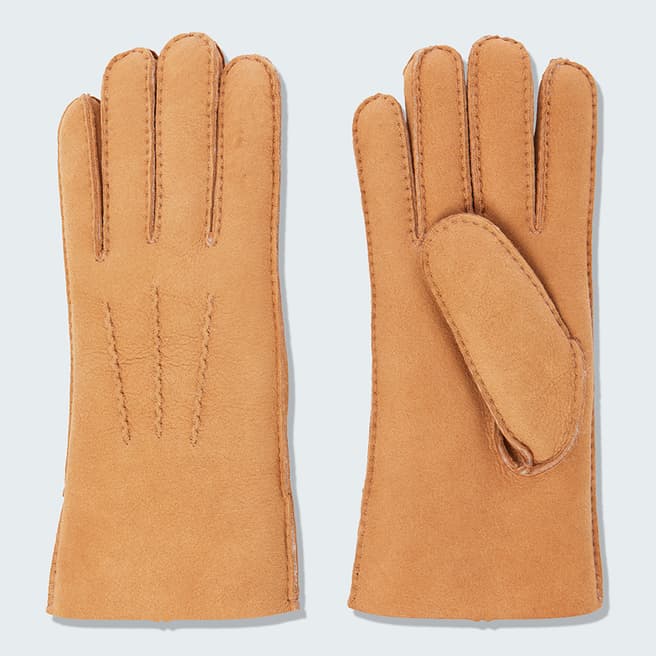N°· Eleven Camel Shearling Gloves 