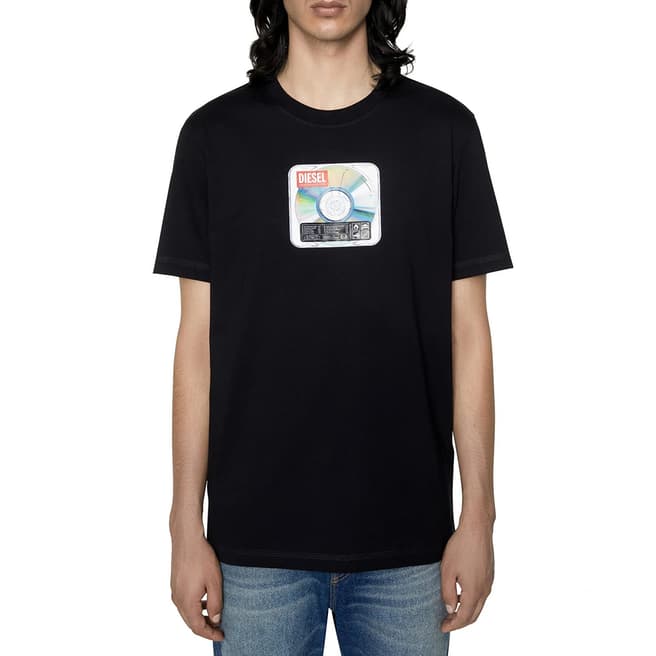 Diesel Black Diegor Graphic Cotton T-Shirt