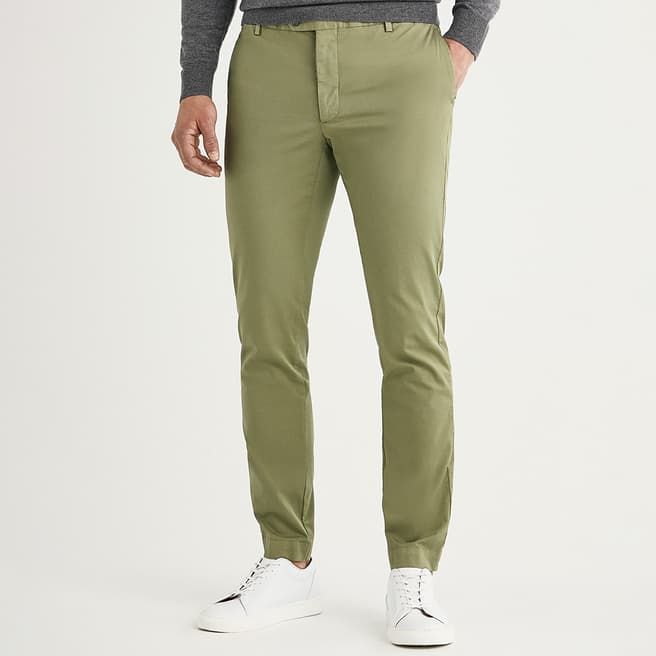 Hackett London Green Tapered Trousers