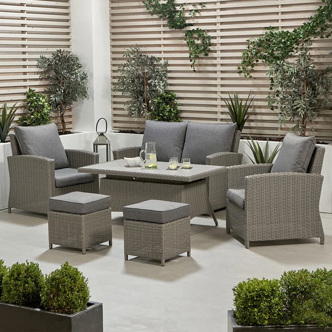 Pacific Barbados 2 Seater Lounge Set with Ceramic Top, Slate Grey