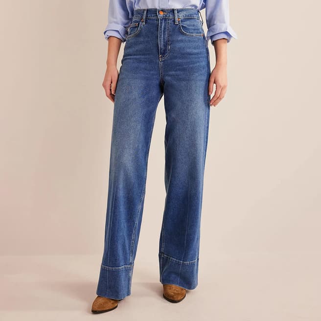 Boden Blue Full Length Stretch Straight Jeans