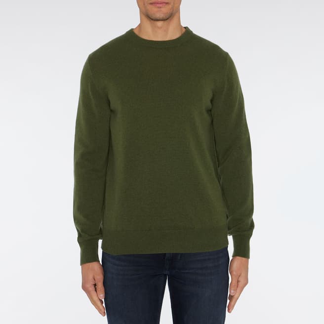 7 For All Mankind Green Crew Neck Jumper