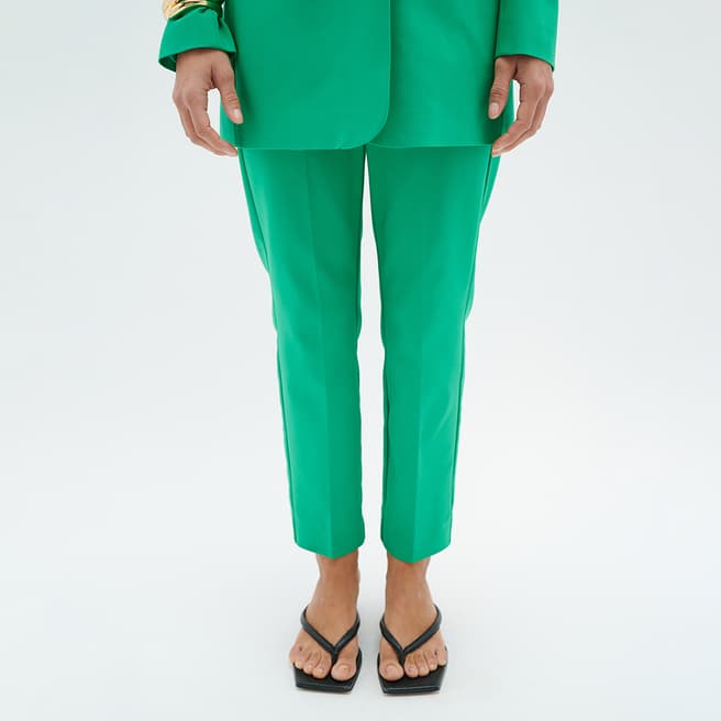 Inwear Green Zella Cotton Blend Trousers
