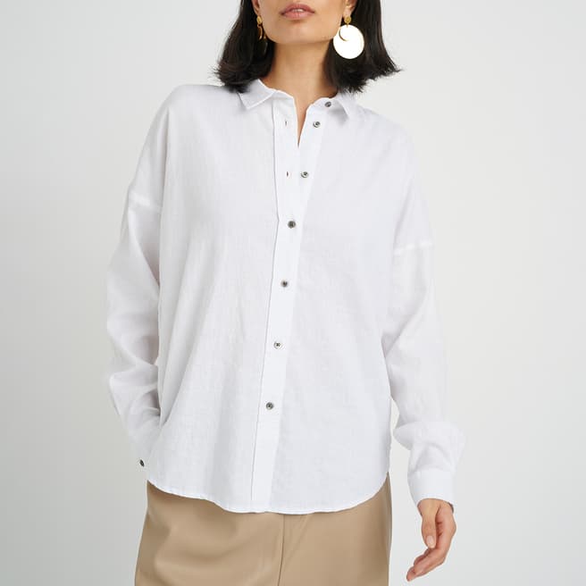 Inwear White Amos Linen Blend Shirt