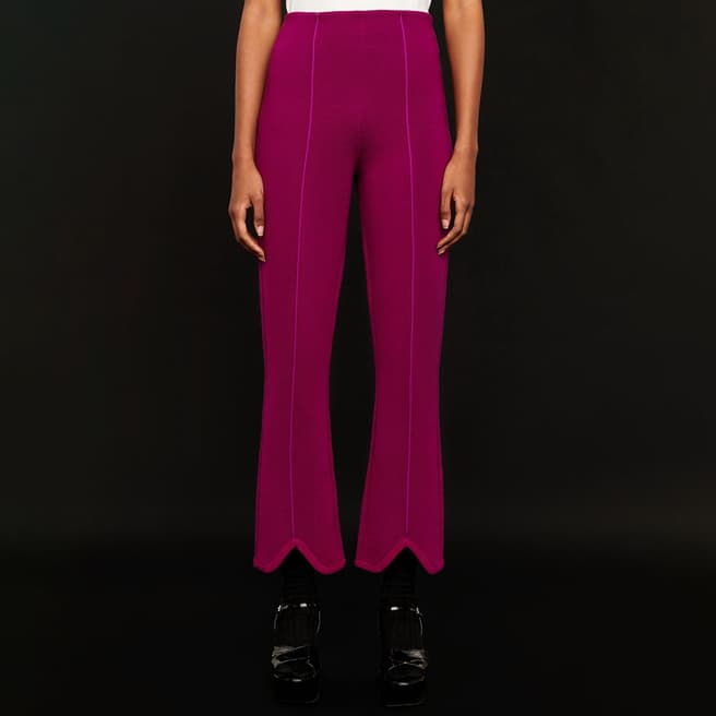 Sonia Rykiel Bright Pink Flared Crop Trousers