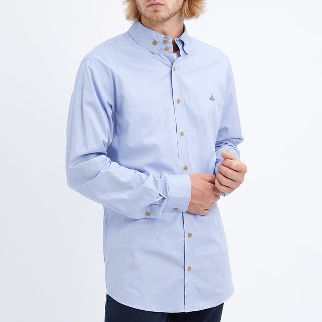 Vivienne Westwood Blue 2 Button Krall Cotton Shirt