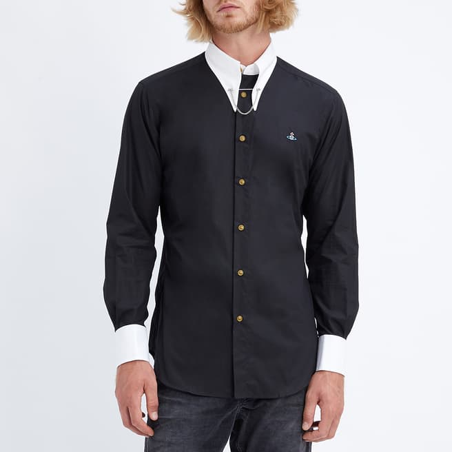 Vivienne Westwood Black Clip Neck Cotton Shirt