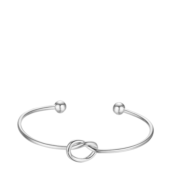 Stephen Oliver Silver Polished Knot Cuff Bangle