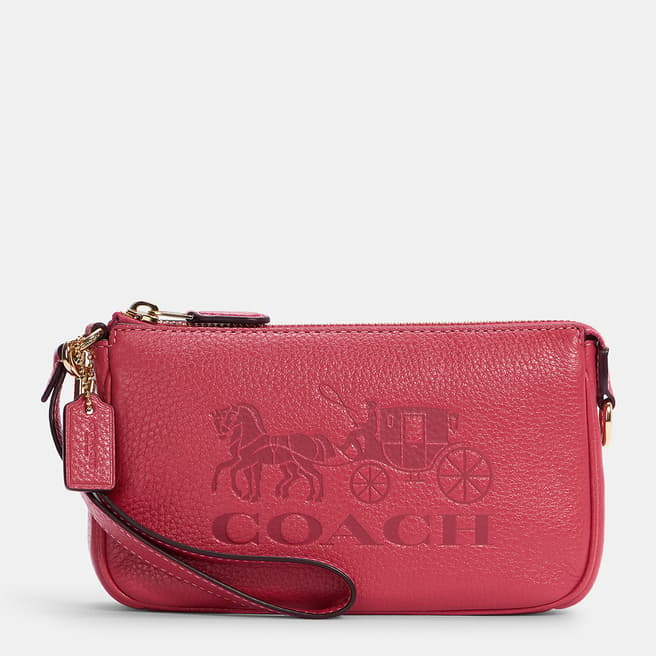Coach  Strawberry Haze Embossed Nolita 19 Horse And Carriage Leather Bag