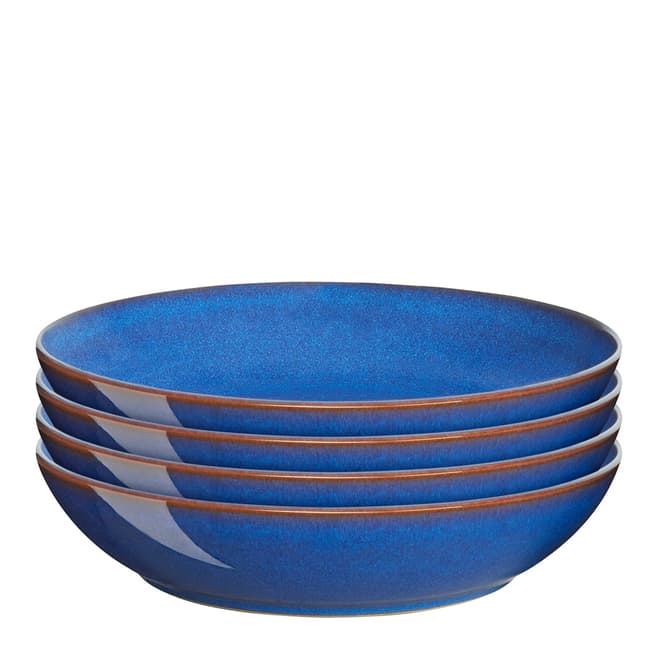 Denby Set of 4 Imperial Blue Alt Pasta Bowls