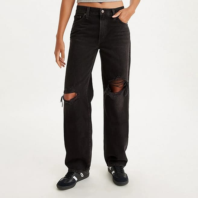 Levi's Black Baggy Dad Jeans