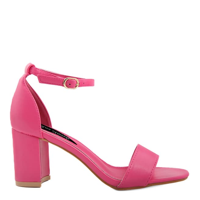 Fashion Attitude Pink Ankle Buckle Heeled Sandals