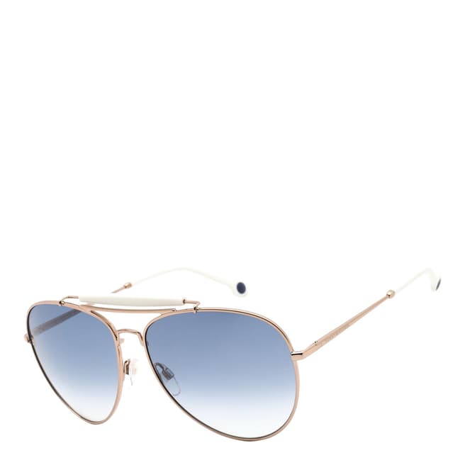 Tommy Hilfiger Men's Blue & Gold Tommy Hilfiger Sunglasses 61mm