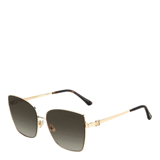 Jimmy Choo Gold Havana Square Sunglasses