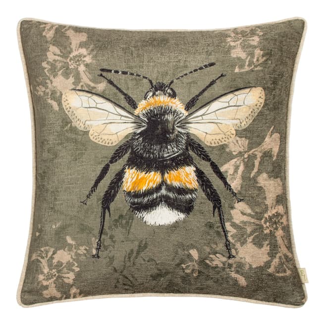Evans Lichfield Avebury Bee 43x43cm Cushion, Sage