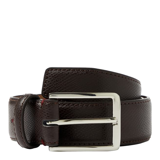 Gianni Feraud Brown Benjy Leather Belt