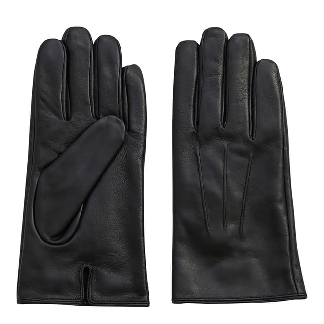 Gianni Feraud Black Burford Leather Gloves