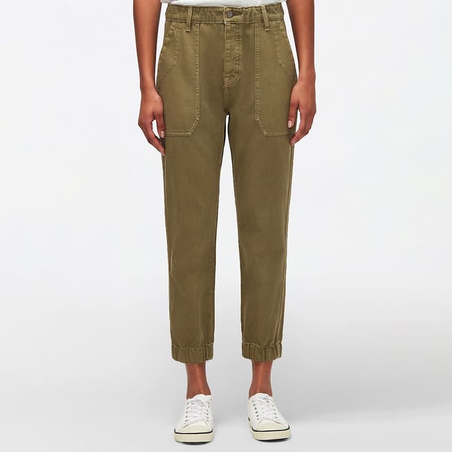 7 For All Mankind Khaki Utility Cotton Trousers