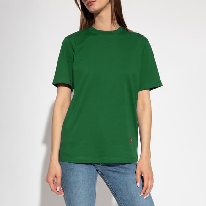 Victoria Beckham Green Victoria Cotton T-Shirt