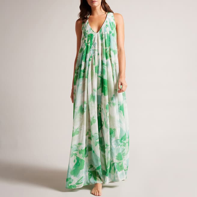 Ted Baker Green Milasan Floaty Maxi Cover Up