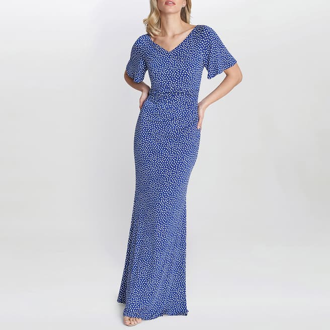 Gina Bacconi Blue Kasia Jersey Maxi Dress