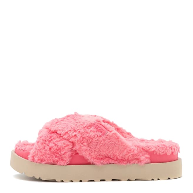 UGG Pink Sugar Cross Slide Slippers