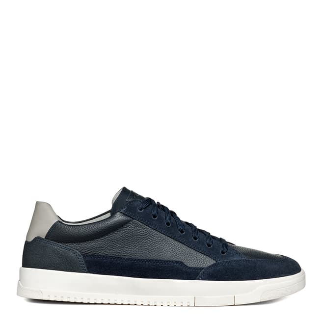 Geox Mens Navy Leather Segnale Trainer
