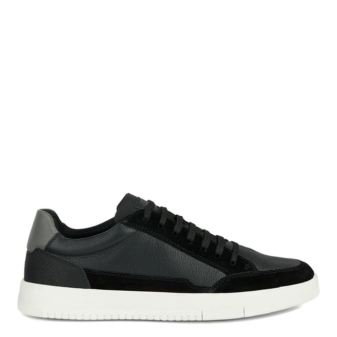 Geox Mens Black Leather Segnale Trainer